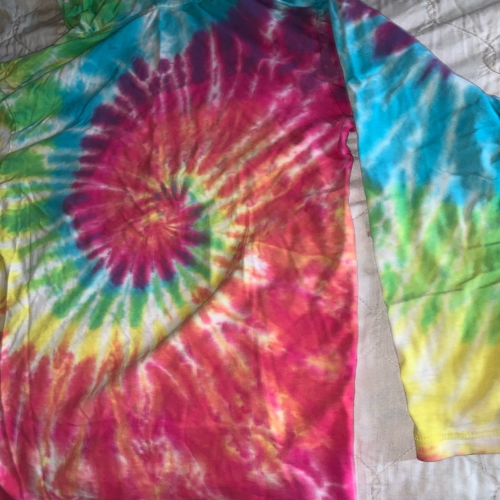 Unisex rainbow tie die hoodie - Picture 7 of 8